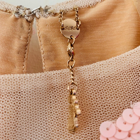 6126’s “Blair” Nude Lace Dress with Pink Sequins - Picture 11 of 11